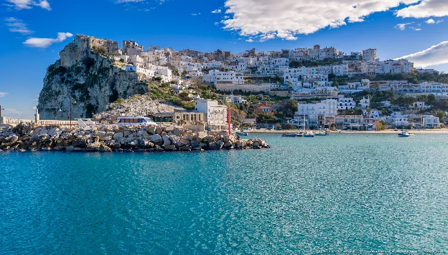 Peschici village from the harbor