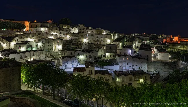 Monte Sant'Angelo nocturnal landscape - Gargano