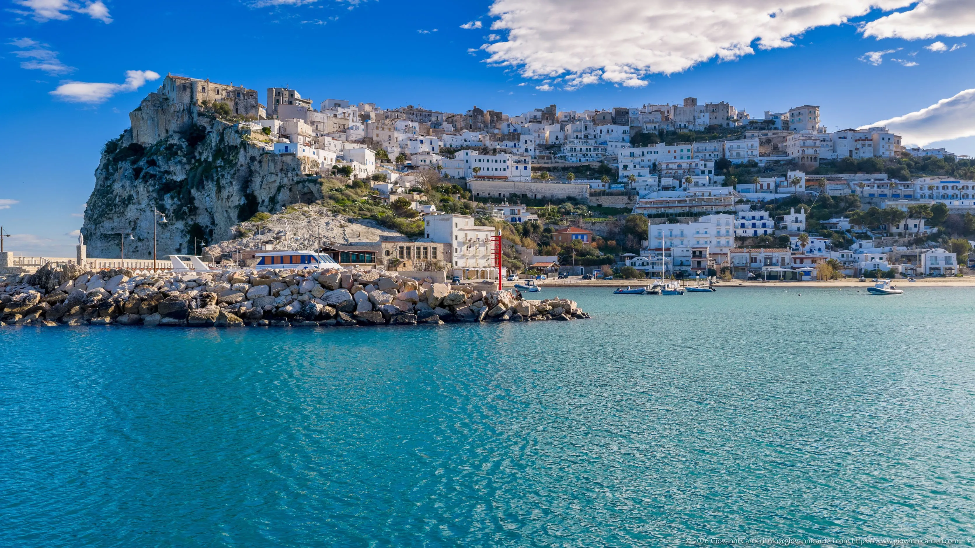 Peschici village from the harbor