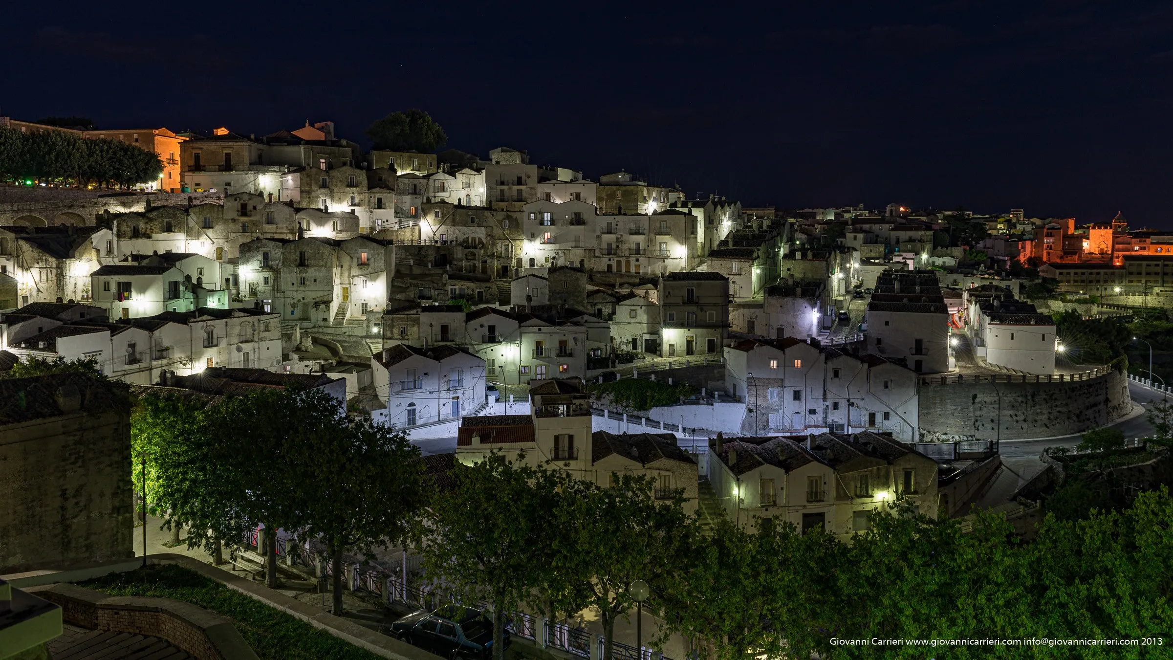 Monte Sant'Angelo nocturnal landscape - Gargano