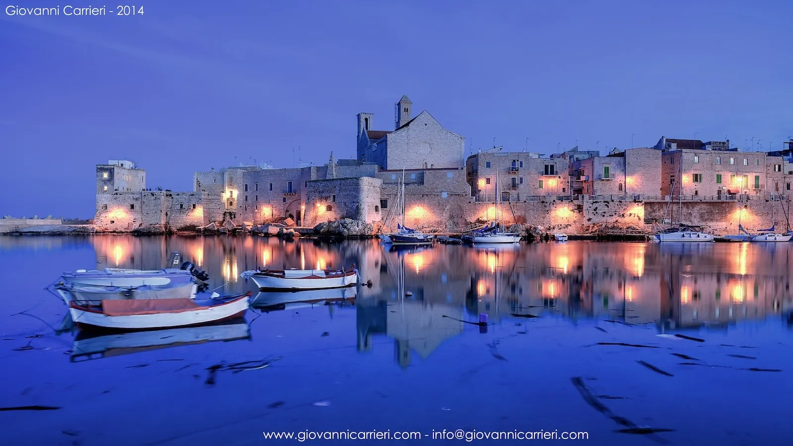 dusk on the port of Giovinazzo