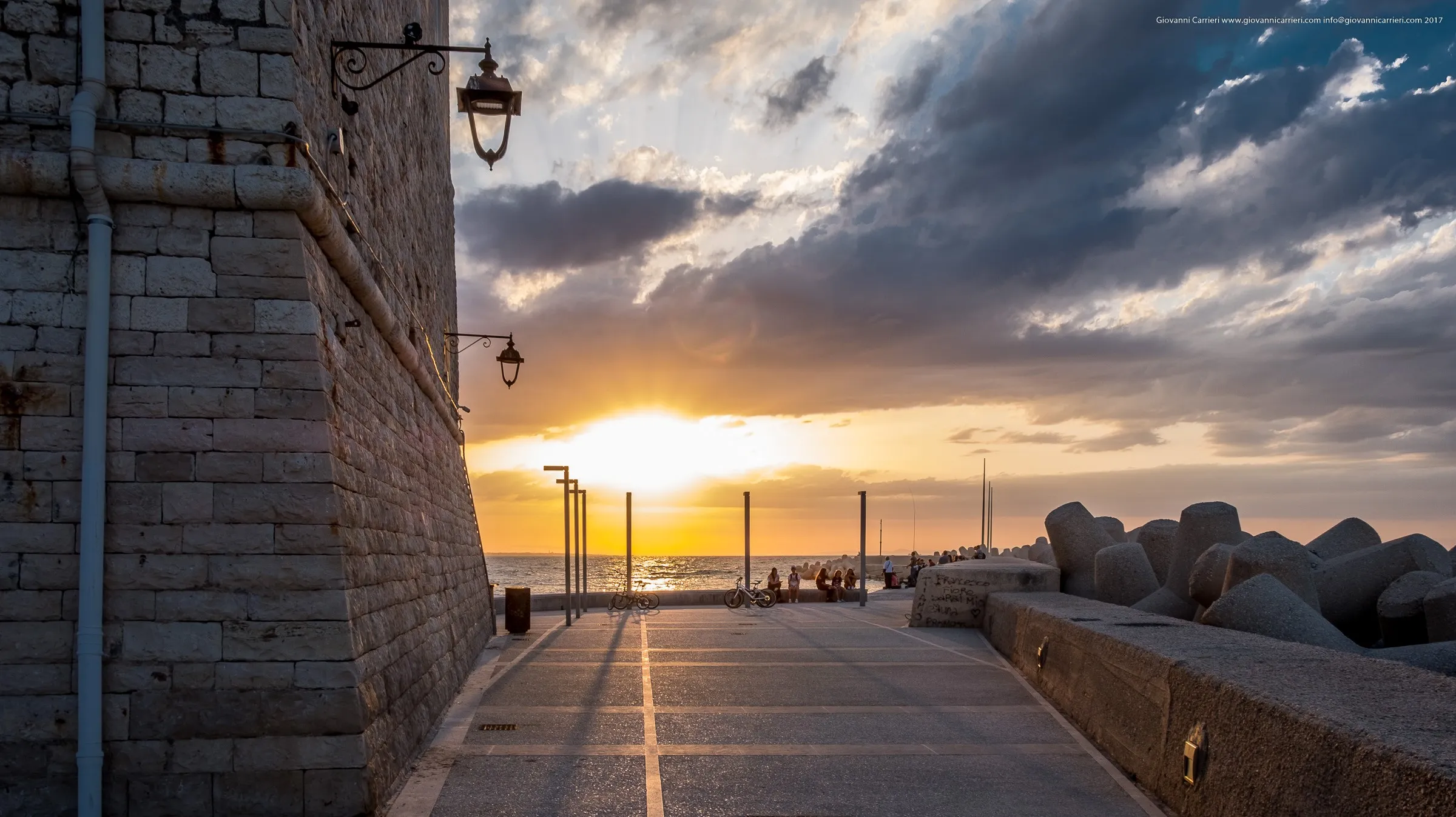 Sunset over the port of Giovinazzo