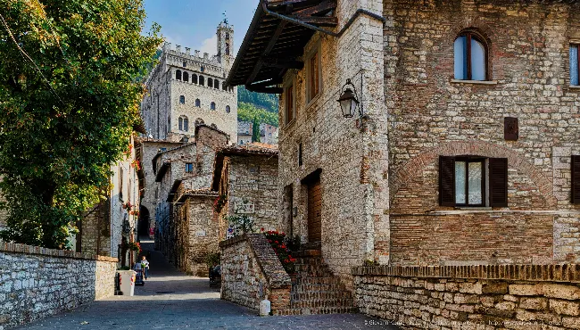 Scorcio del centro storico di Gubbio