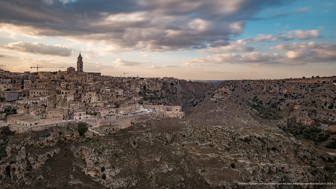 Il tramonto su Matera