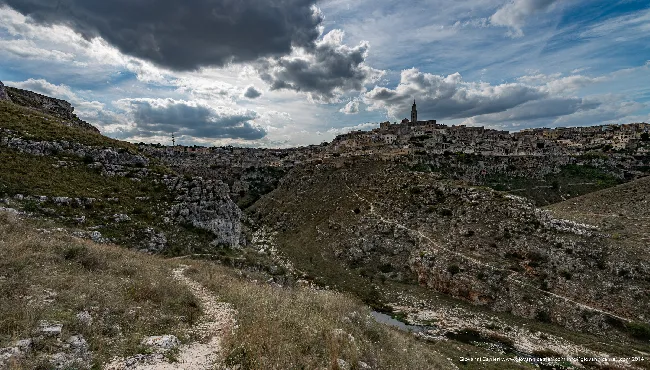 The city of Matera and the ravine