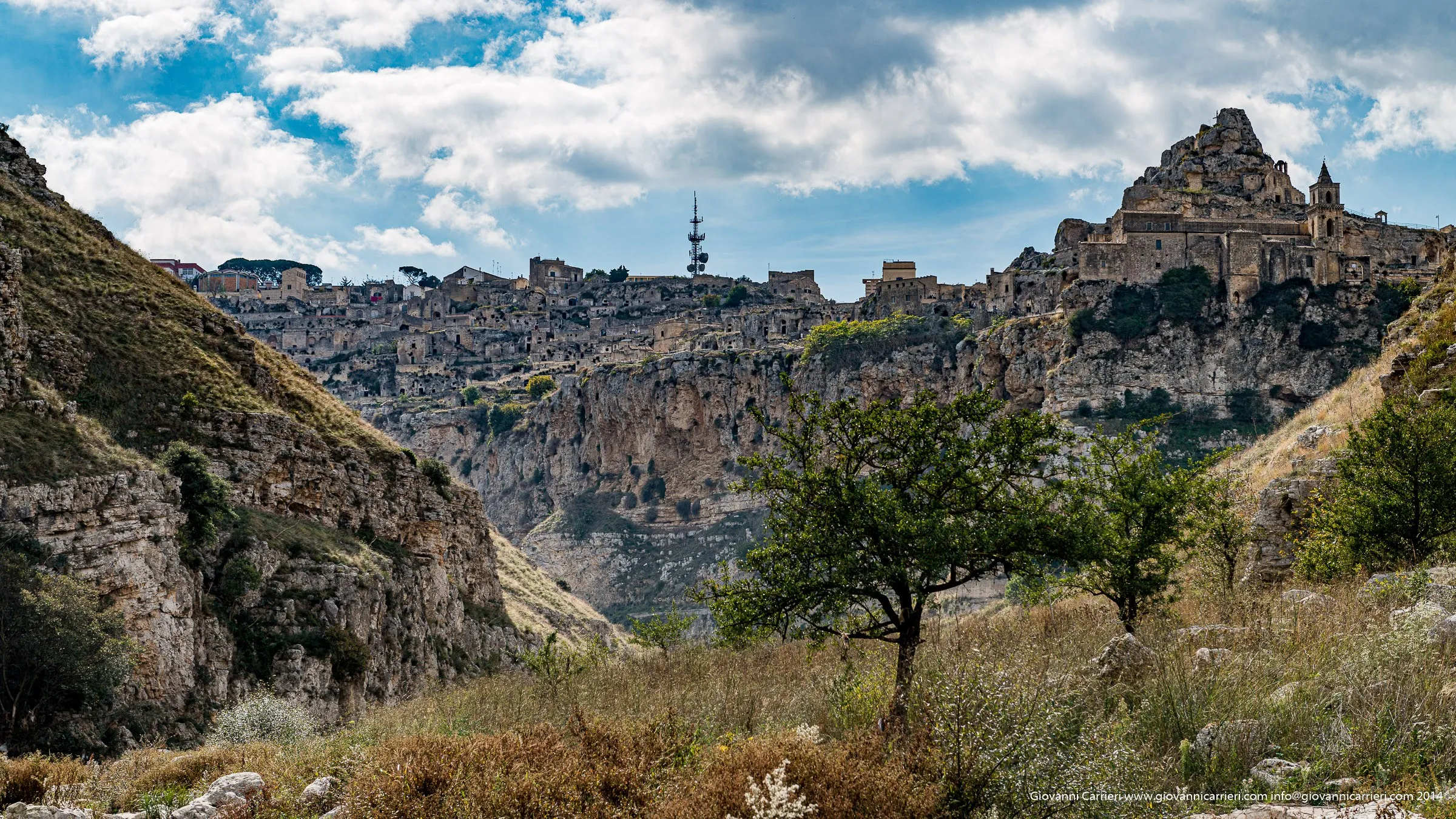 Matera seen from ravine