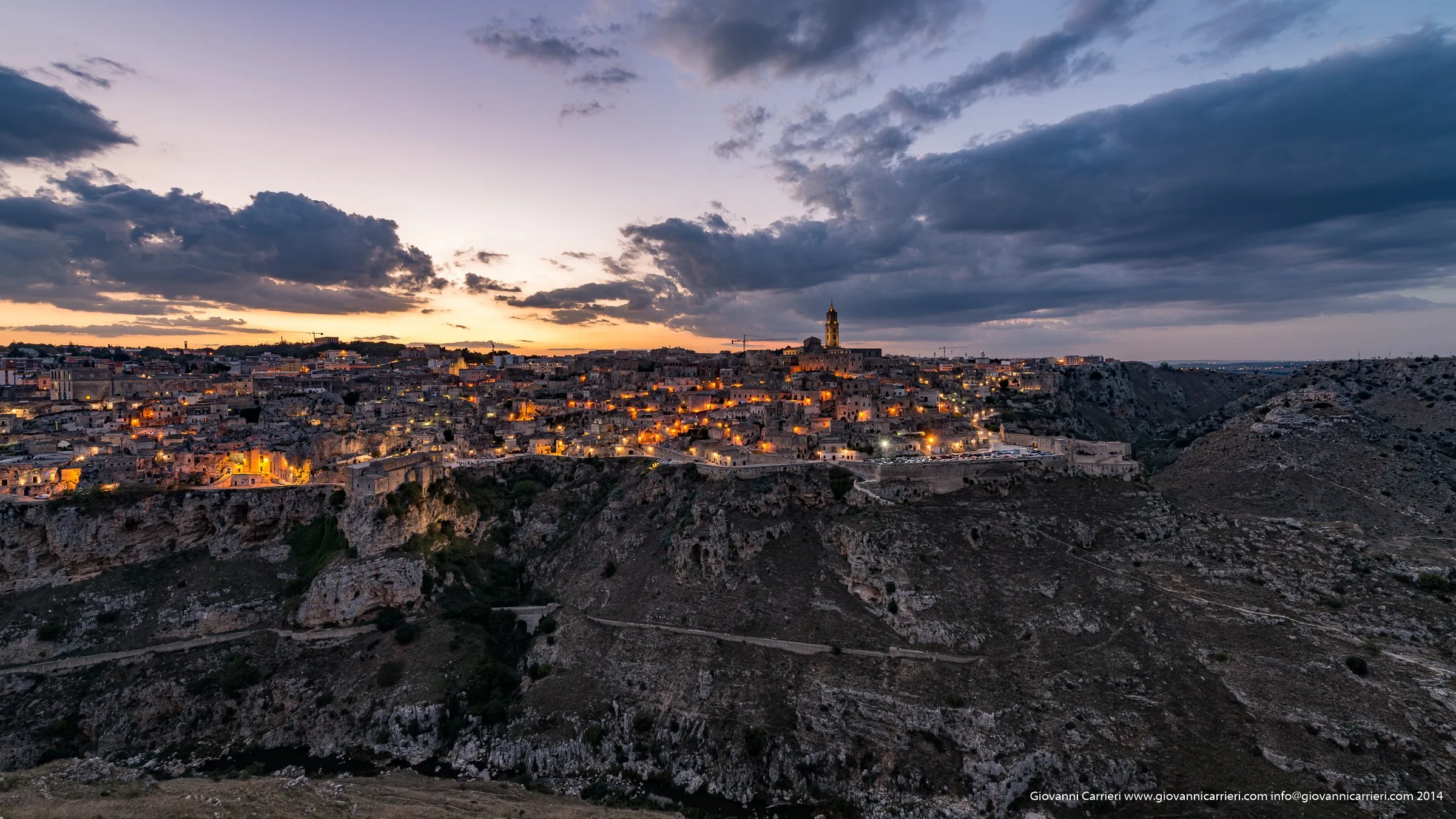 Matera sunset view