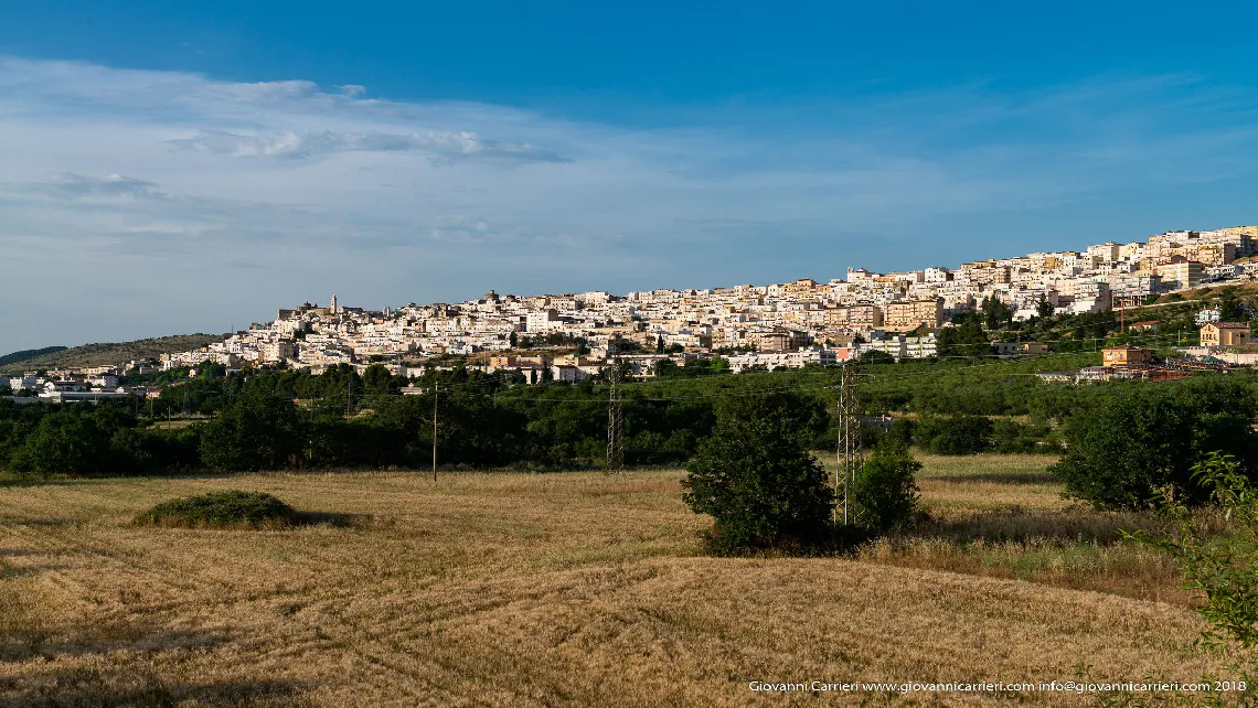 Minervino Murge vista in lontananza