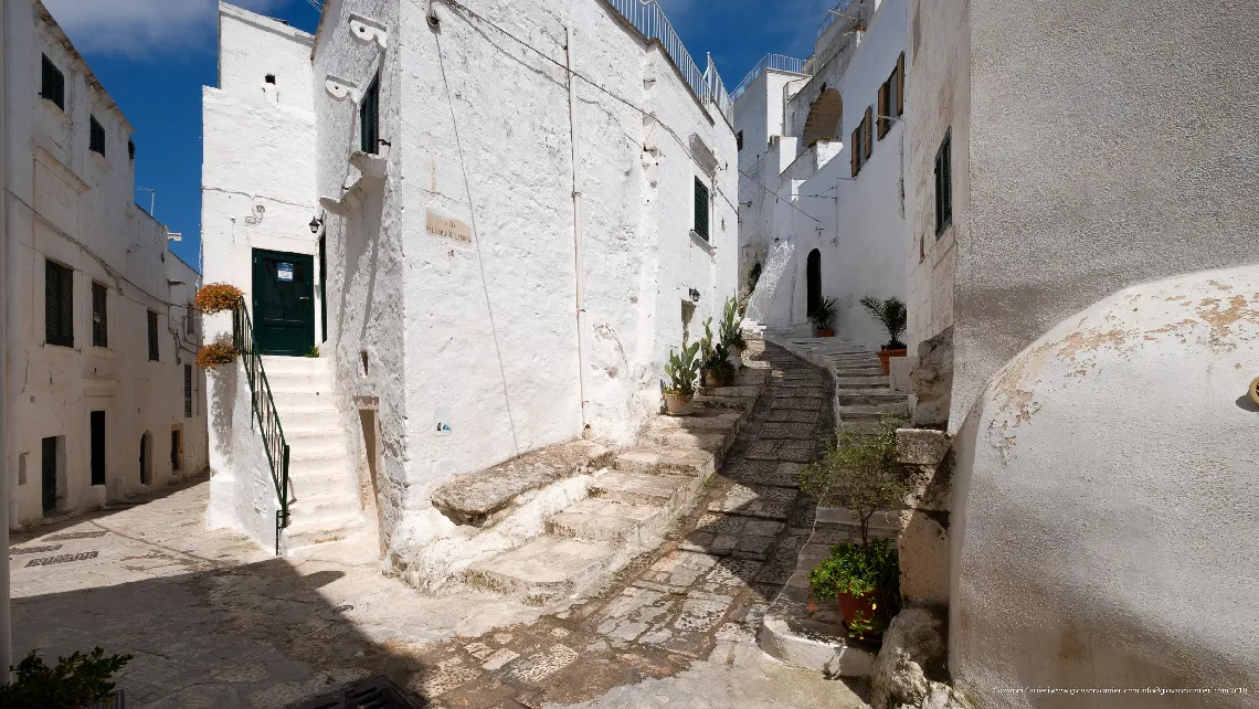 The streets of the old town of Ostuni