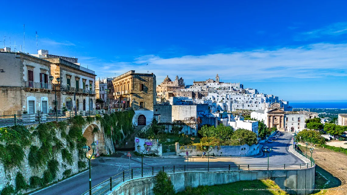 Panoramic view of the historic center of Ostuni