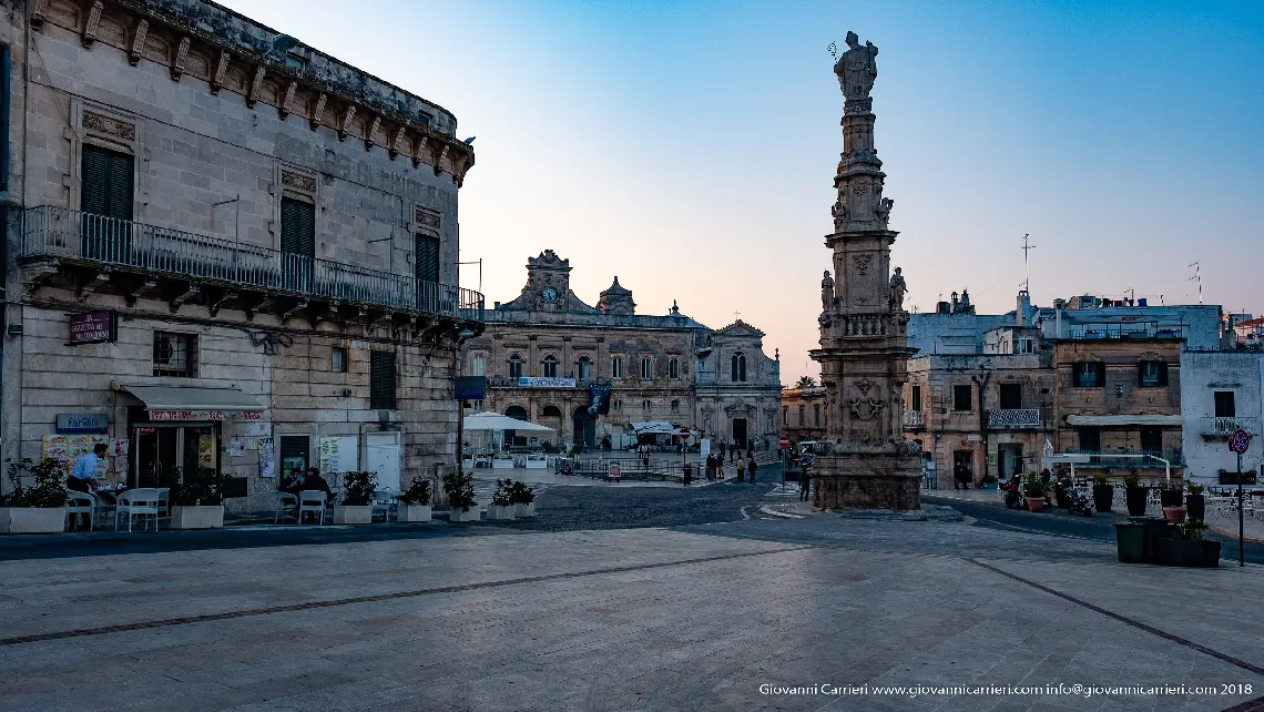 Piazza Libertà, the heart of Ostuni