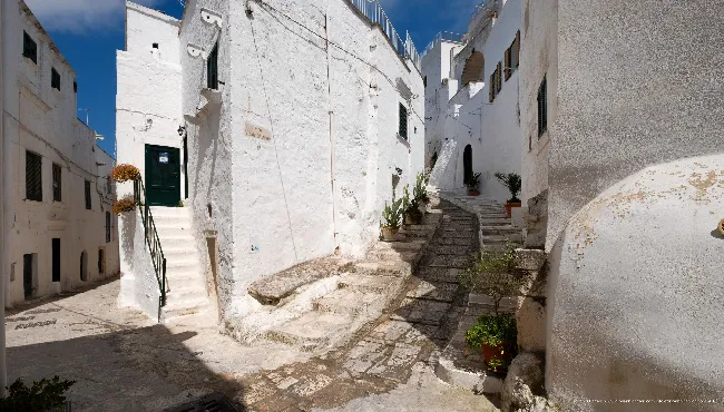 The streets of the old town of Ostuni