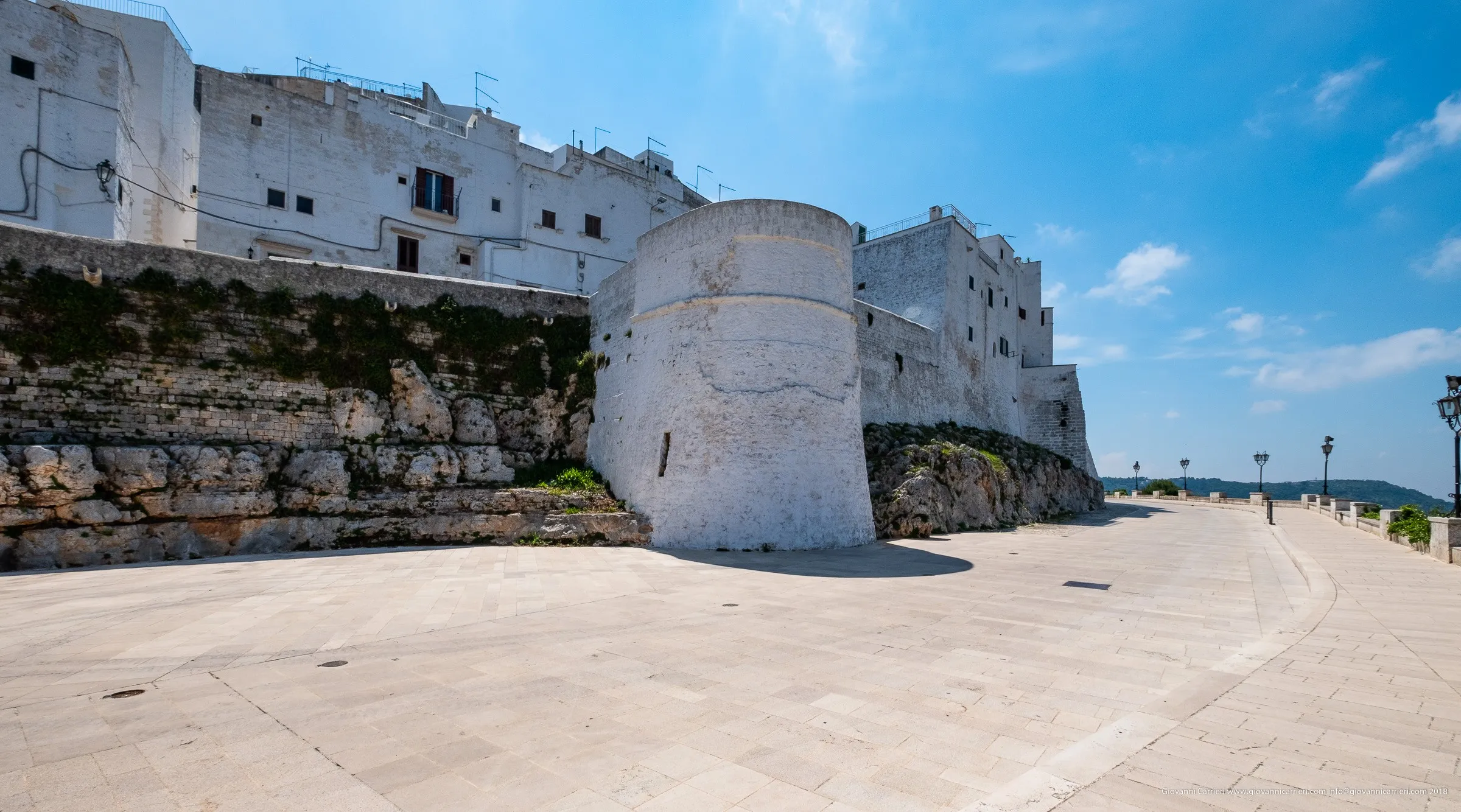 Oronzo Quaranta street, along the defensive walls of the city of Ostuni
