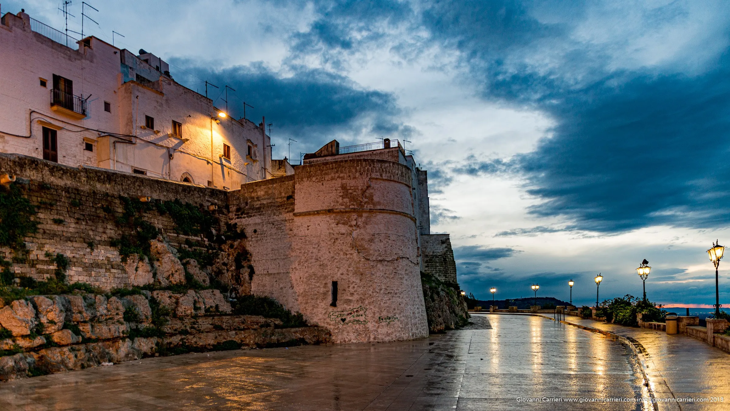 Along the perimeter of the old town of Ostuni