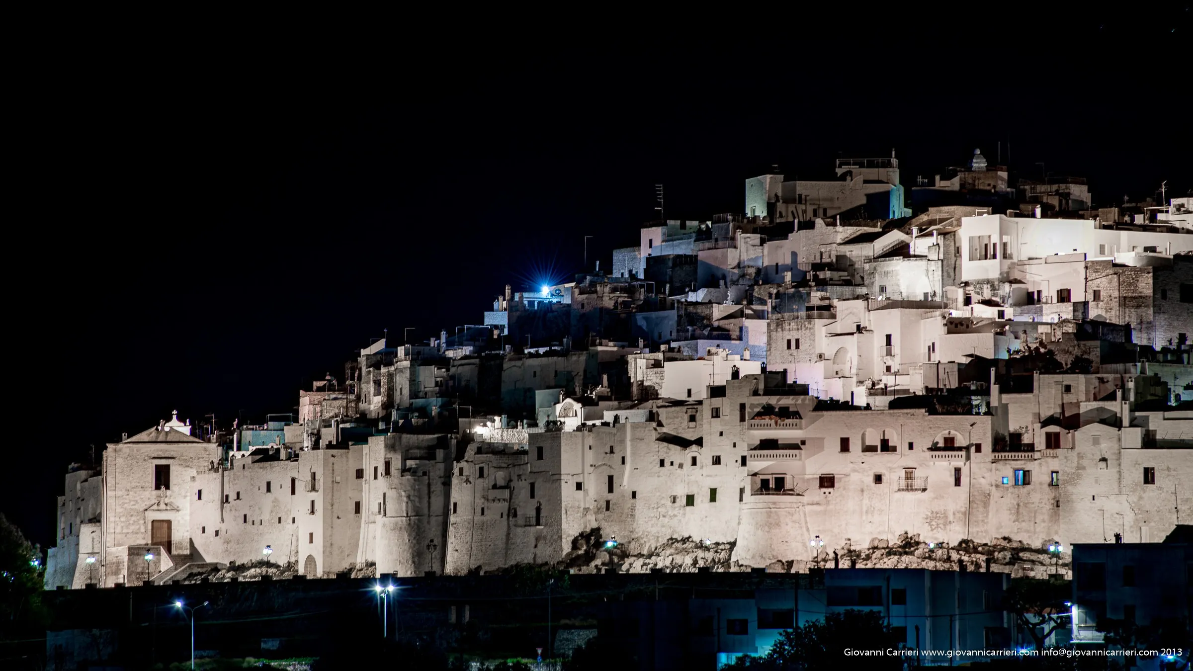 panoramic night view of Ostuni - Puglia