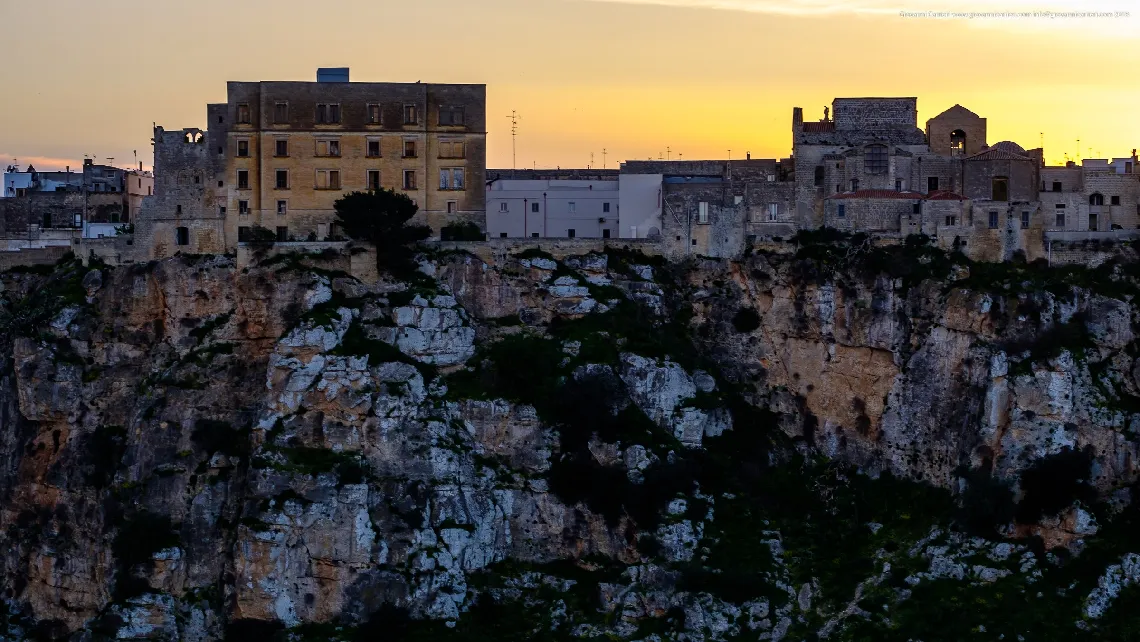 Historic center of Castellaneta seen from the ravine