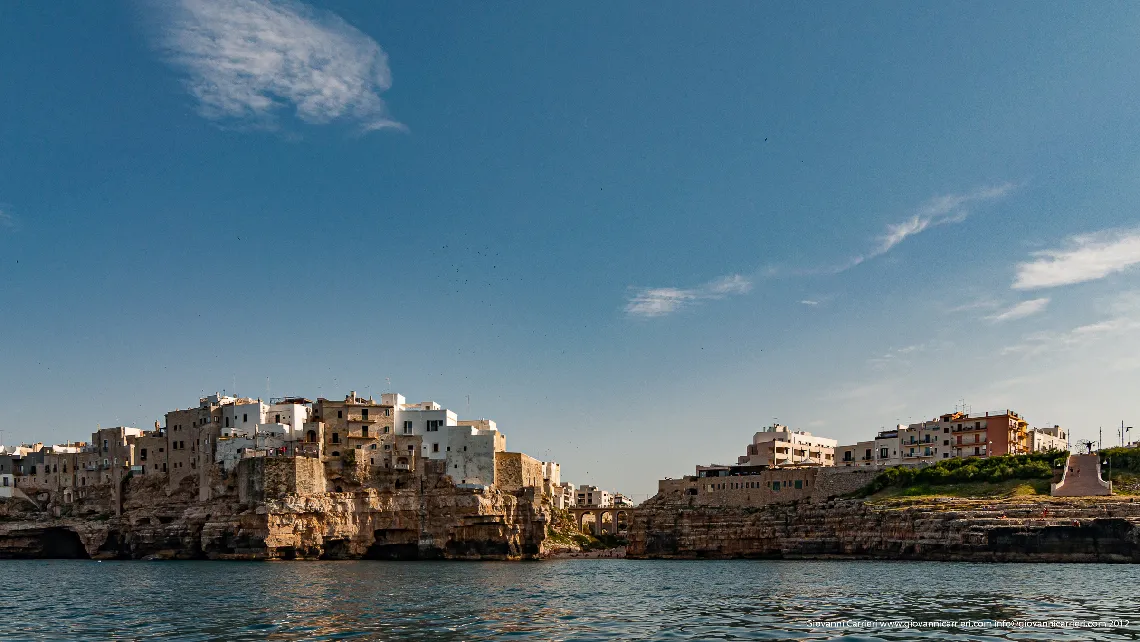 Polignano a Mare view from the sea