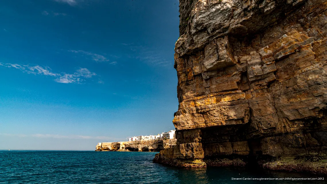 View from the sea town of Polignano -Bastion of St. Stephen