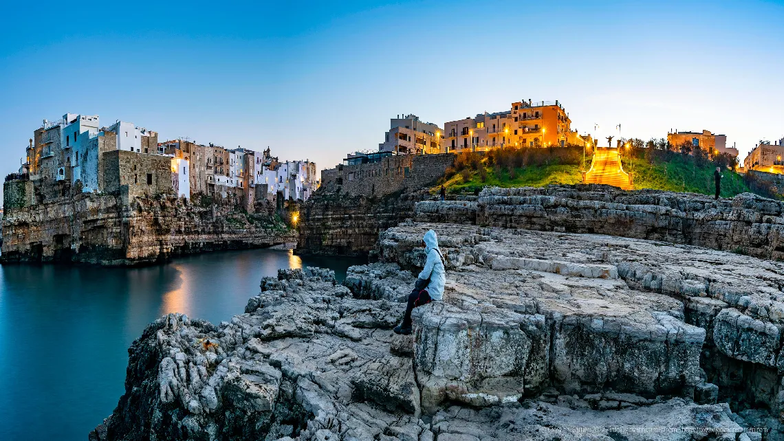 The cliffs of Polignano a mare