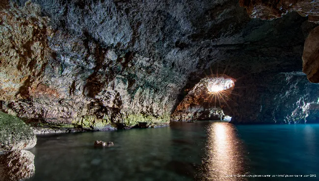 interior view of Grotta Palazzese - Polignano a Mare