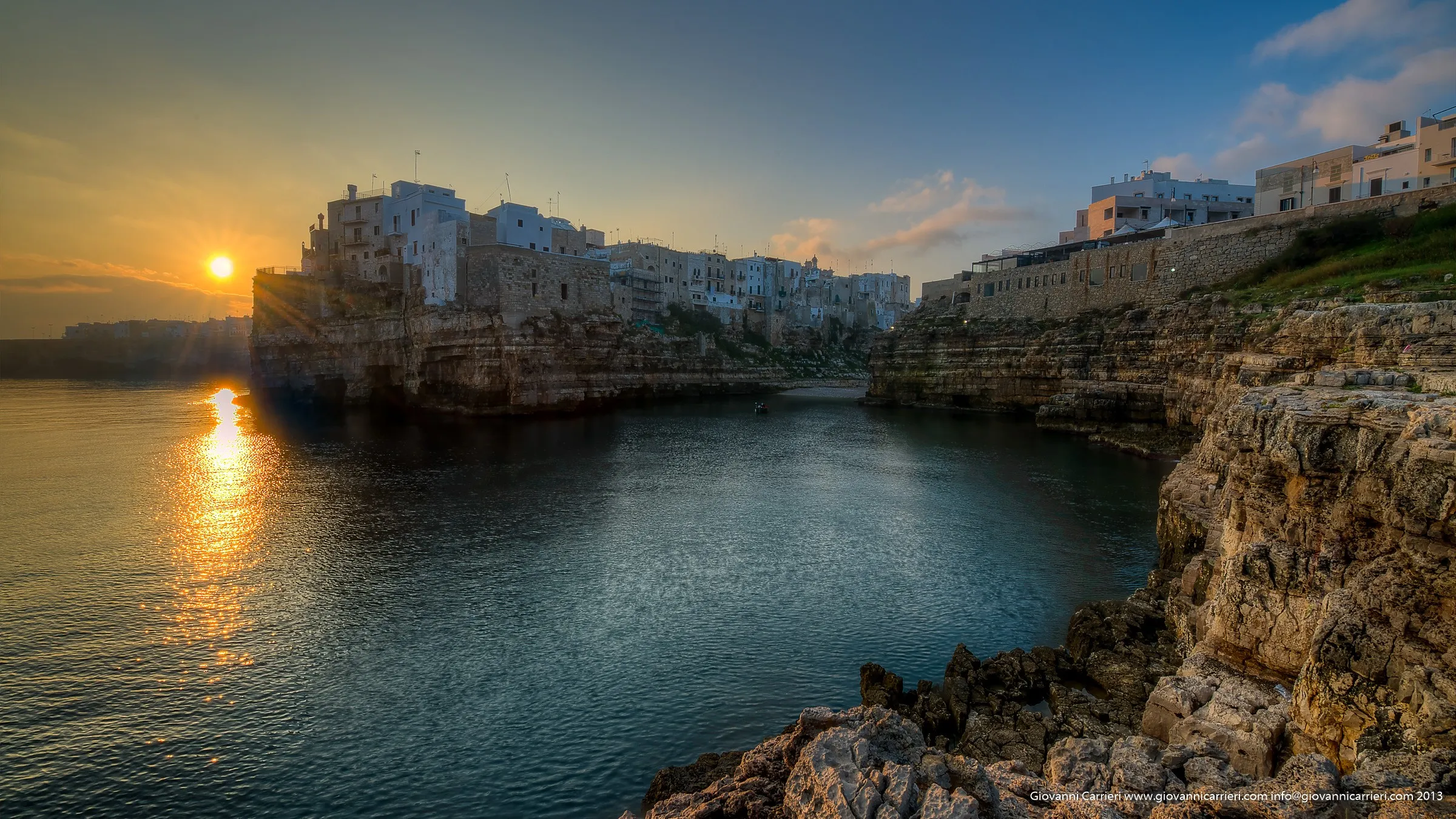 Summer sunrise on Polignano a Mare