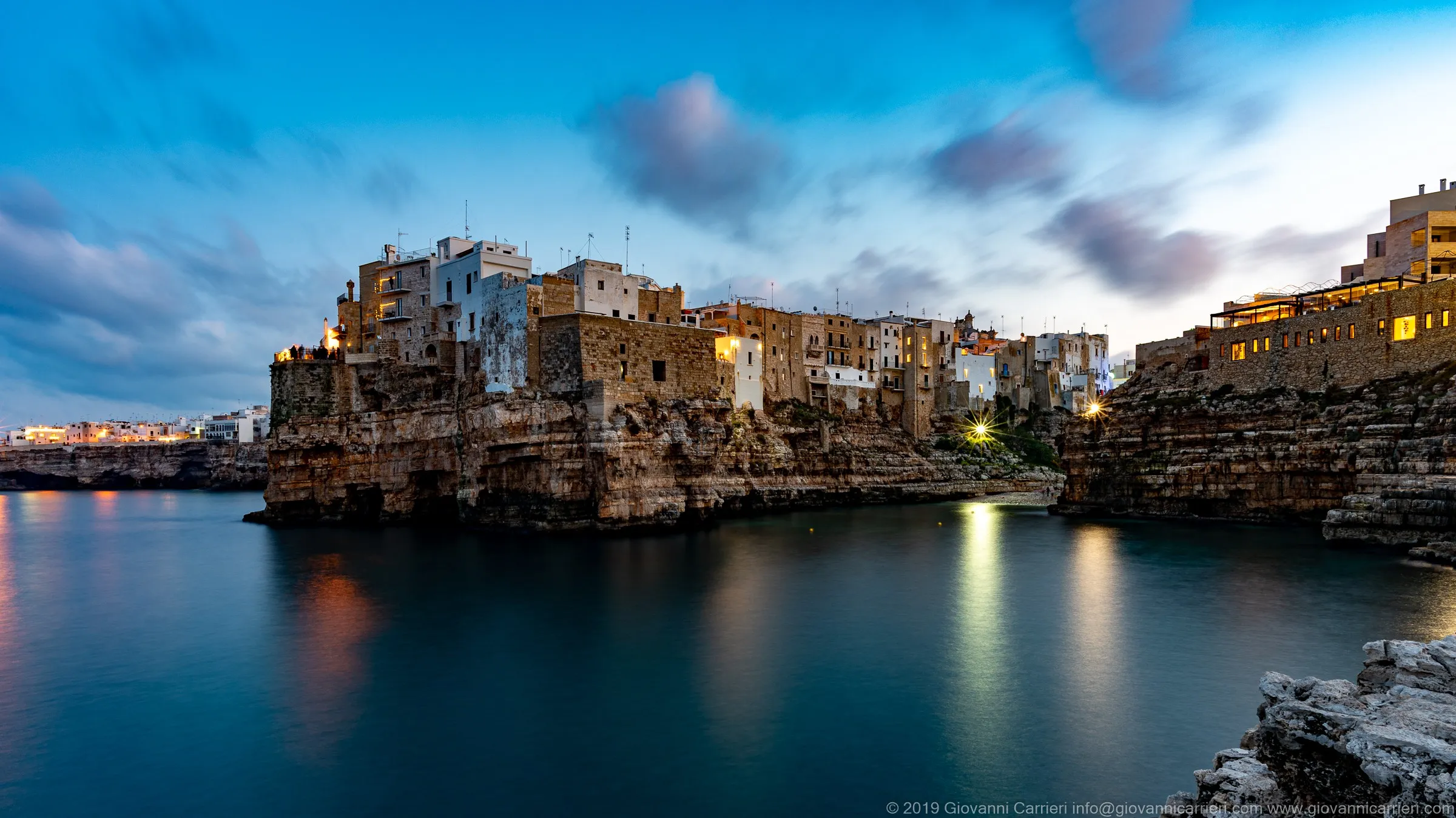 View of Monachile cove, Polignano a Mare