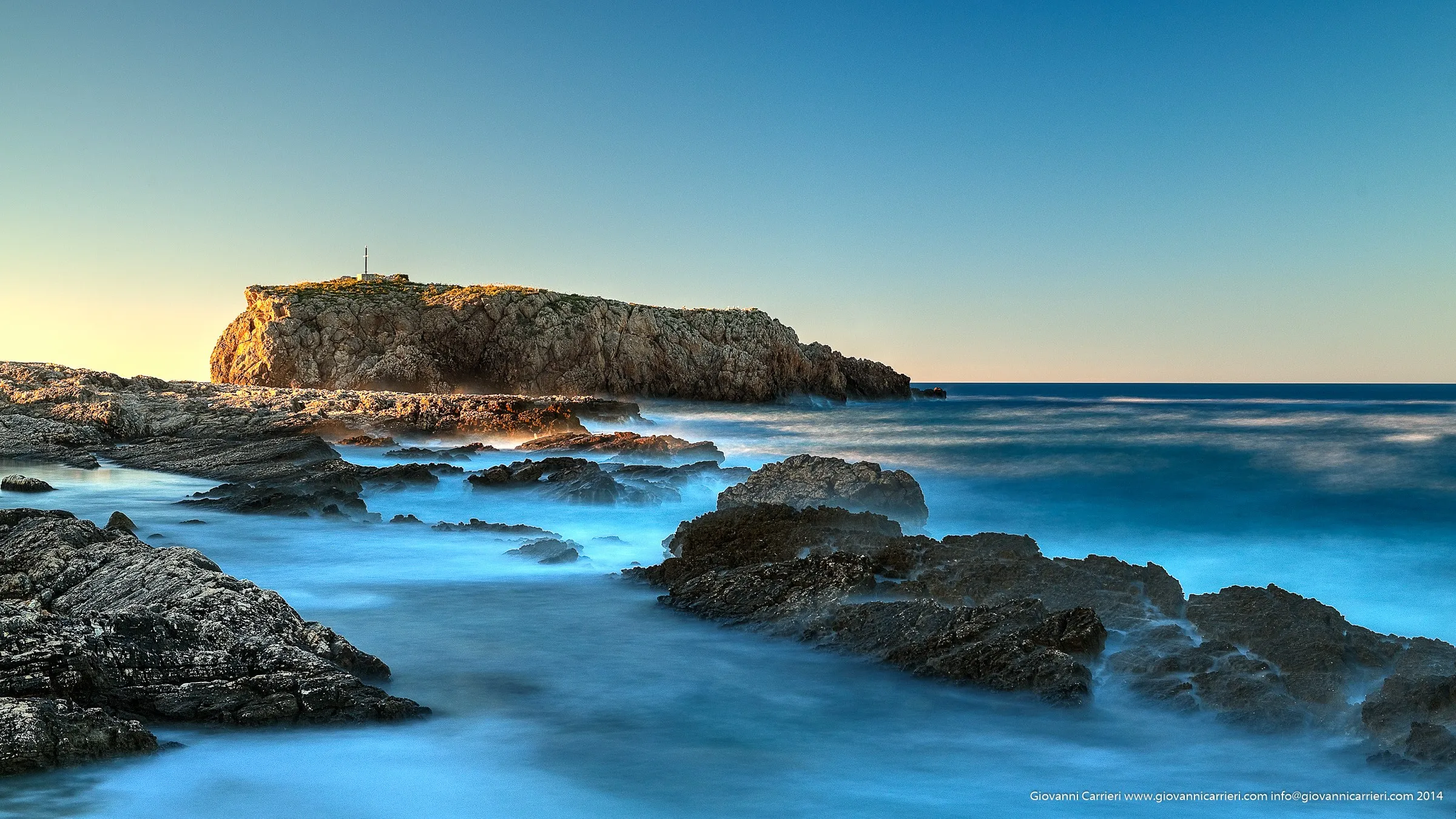 Autumnal view on the Rock Hermit, Polignano a Mare