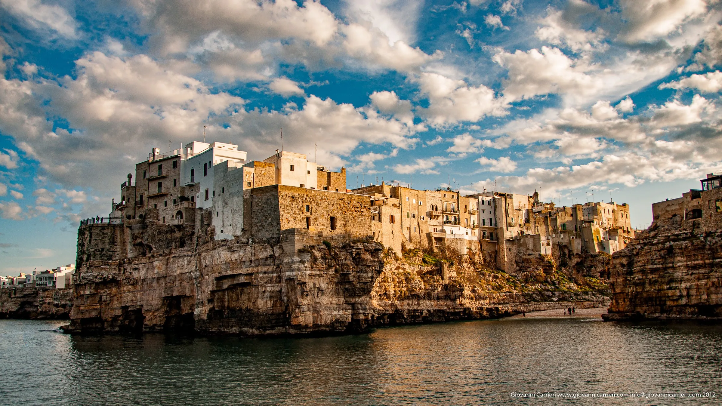 Polignano landscape at sunset