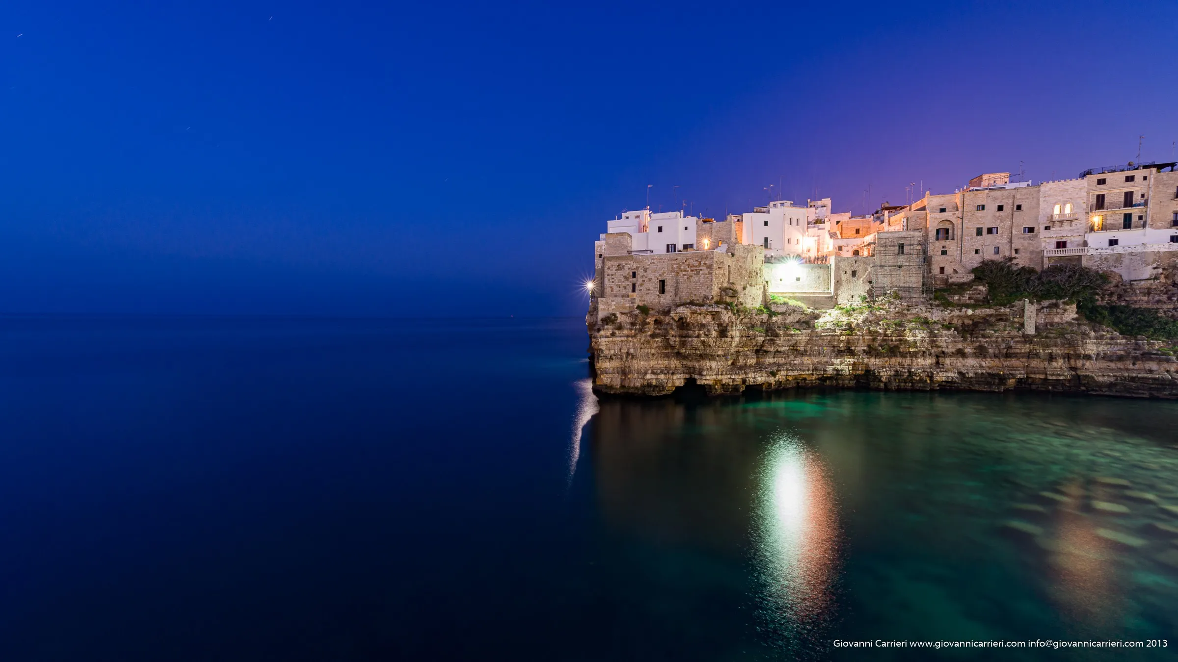 Blue diffused on Polignano a Mare