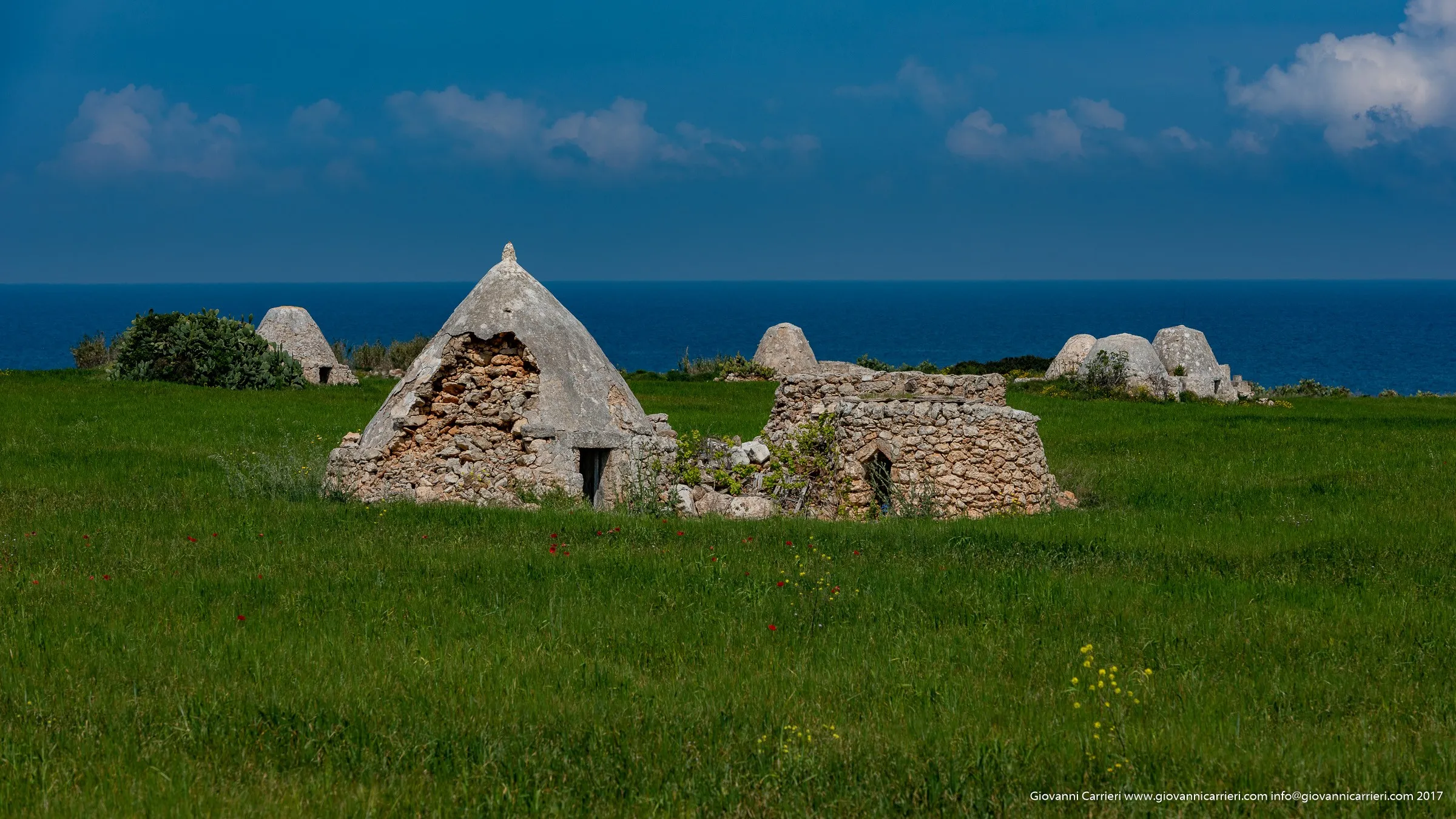 The trulli park in Polignano a Mare