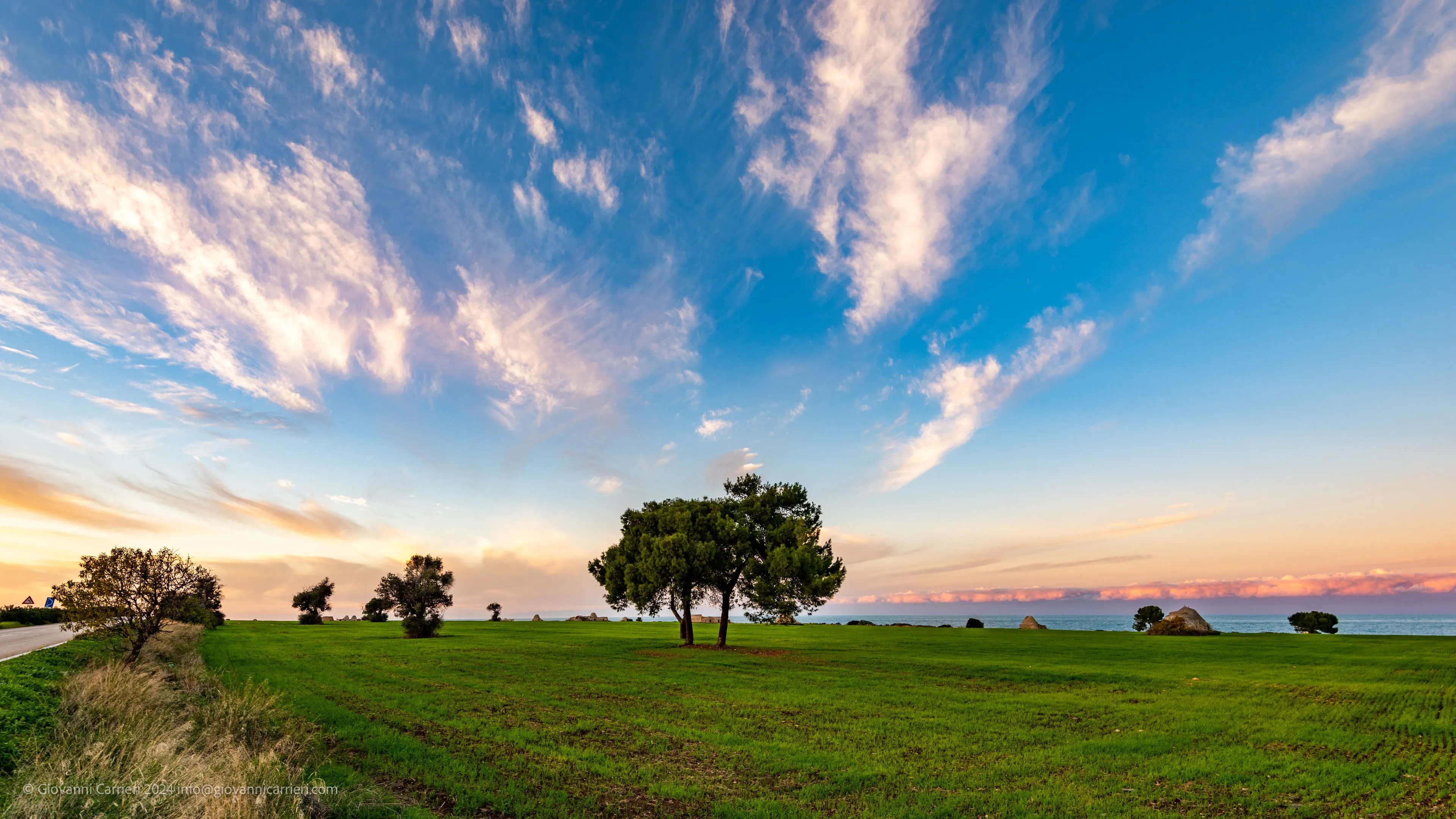 Sunset on the trulli of Polignano at sea