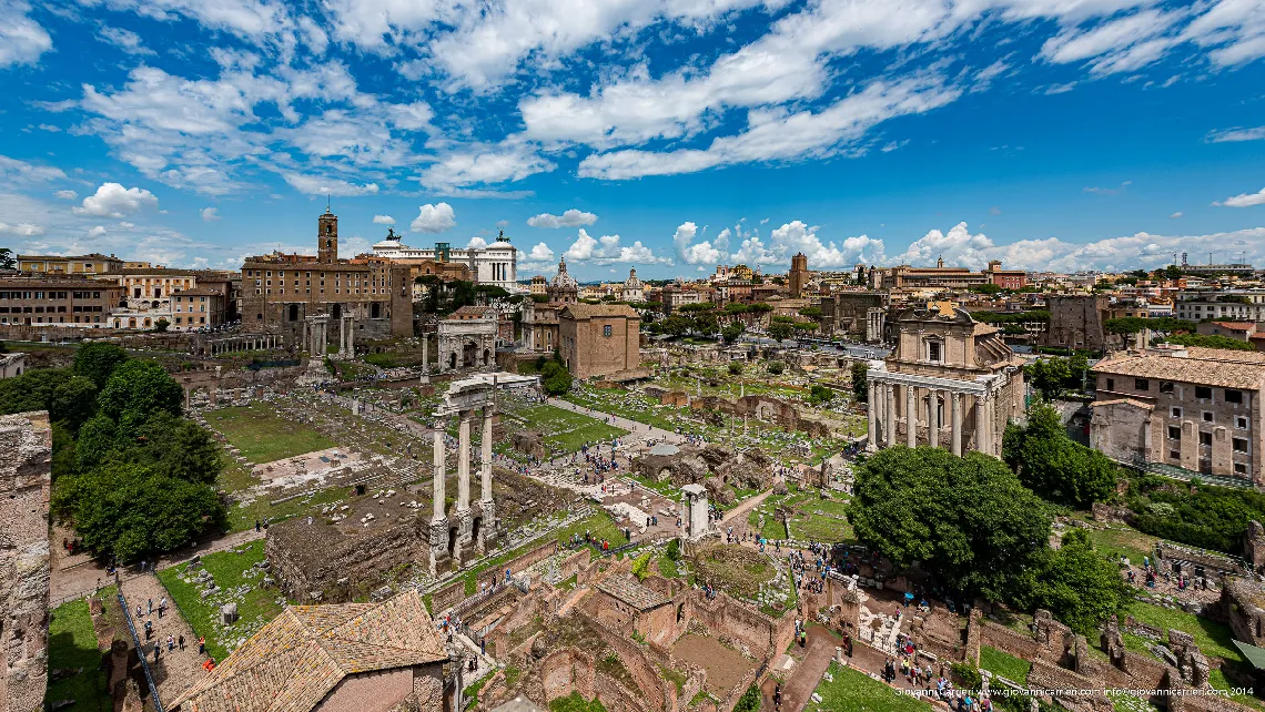 Vista panoramica dei Fori Imperiali