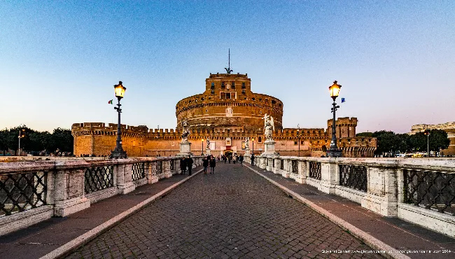 Castel Sant'Angelo seen from the bridge of the same name