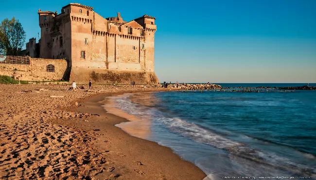 Santa Severa Castle from the beach