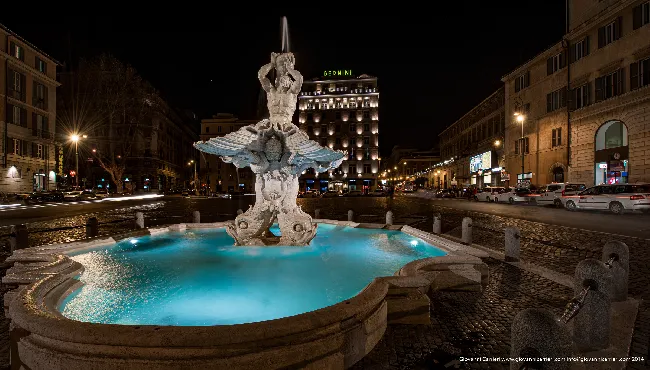 The Triton Fountain in the Piazza Barberini