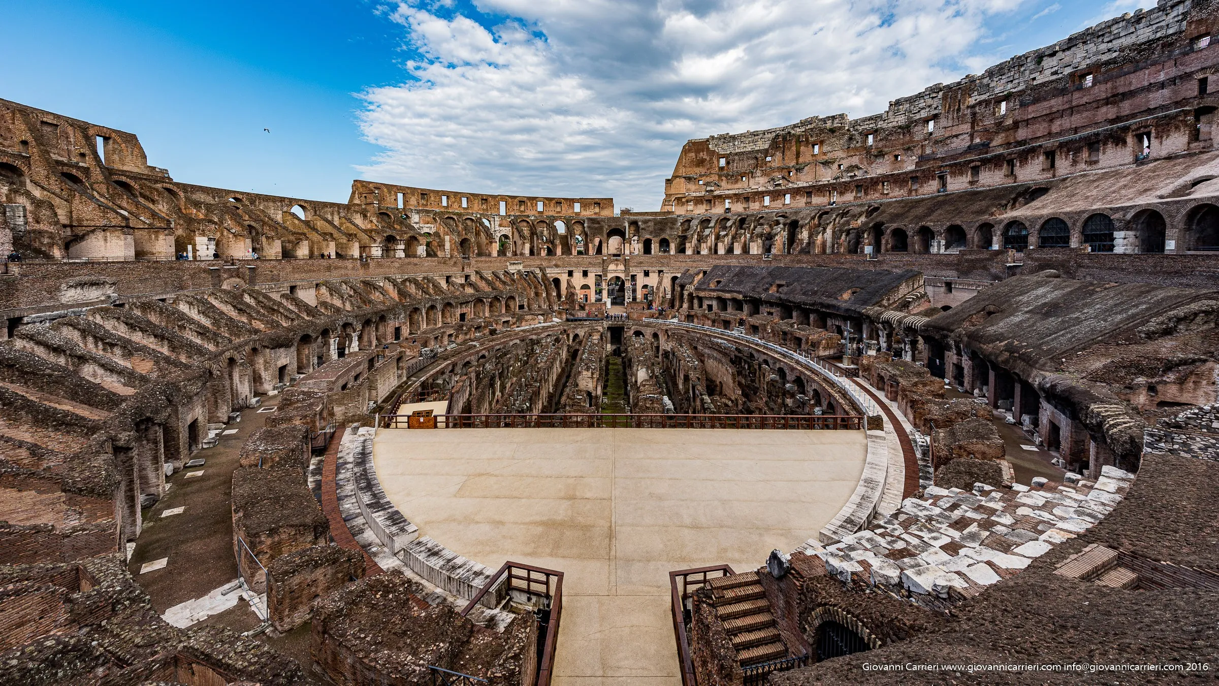 Interior view of the Colosseum, Flavian Amphitheatre
