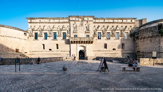 Front view of the Castello de Monti in Corigliano d'Otranto