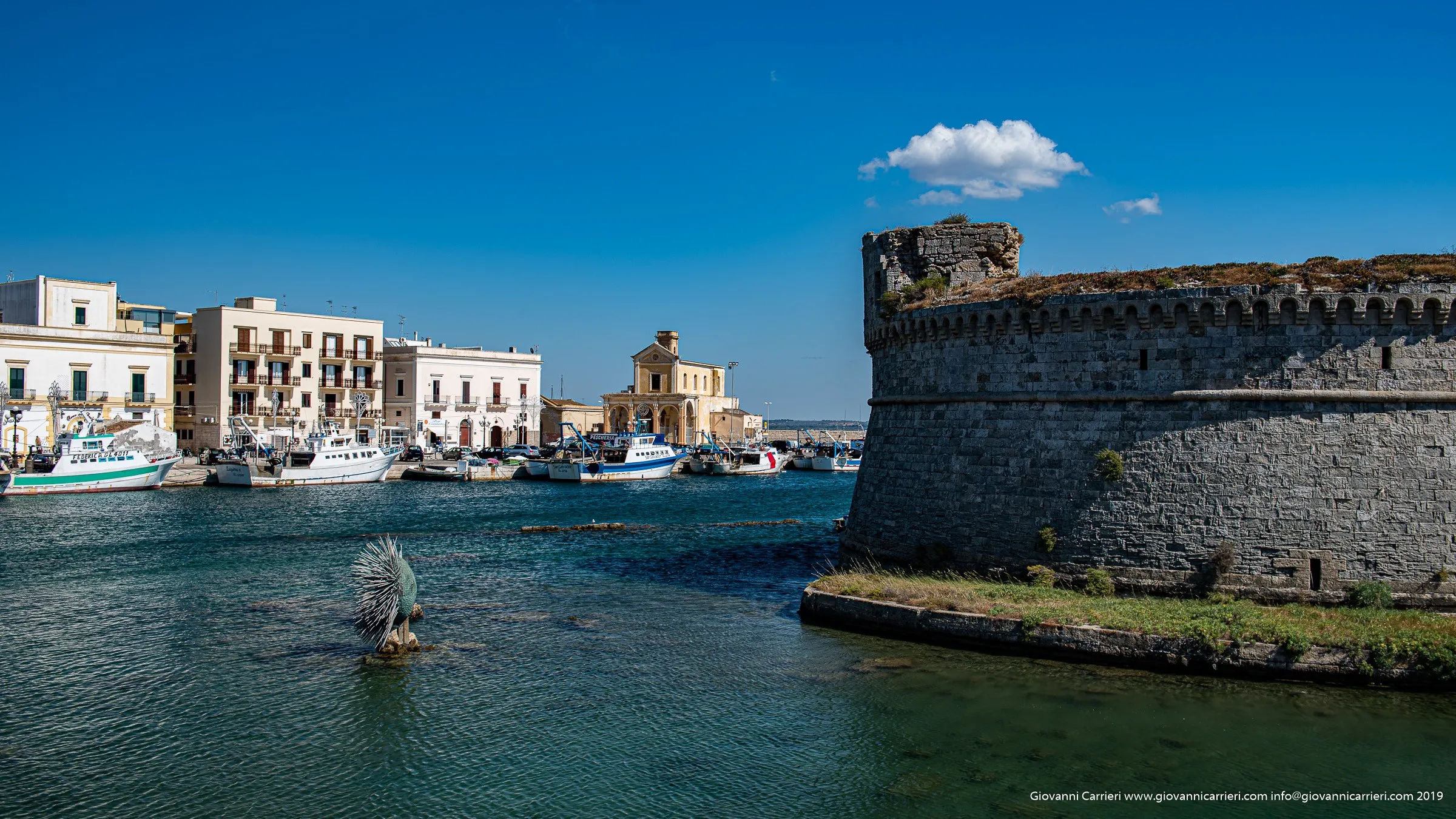 The Angioin Castle of Gallipoli and the Church of Maria SS del Canneto