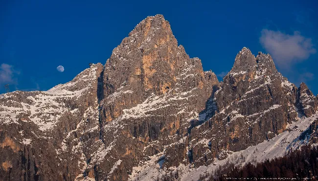 La parete della Cima Rosetta dalle Pale di San Martino