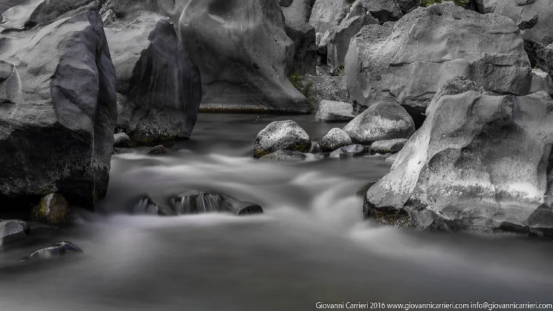 Rocks of the Alcantara river