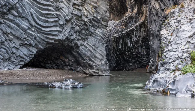 Particolare delle gole dell'Alcantara