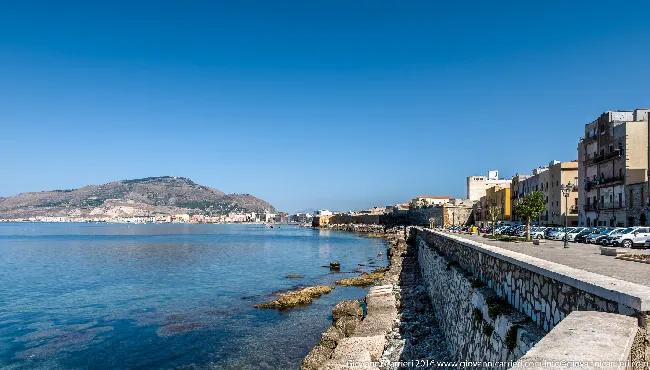 Panoramic view of Trapani viewed from Sirene street