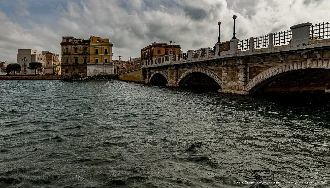 The stone bridge, bridge port Naples or Bridge of Sant'Egidio