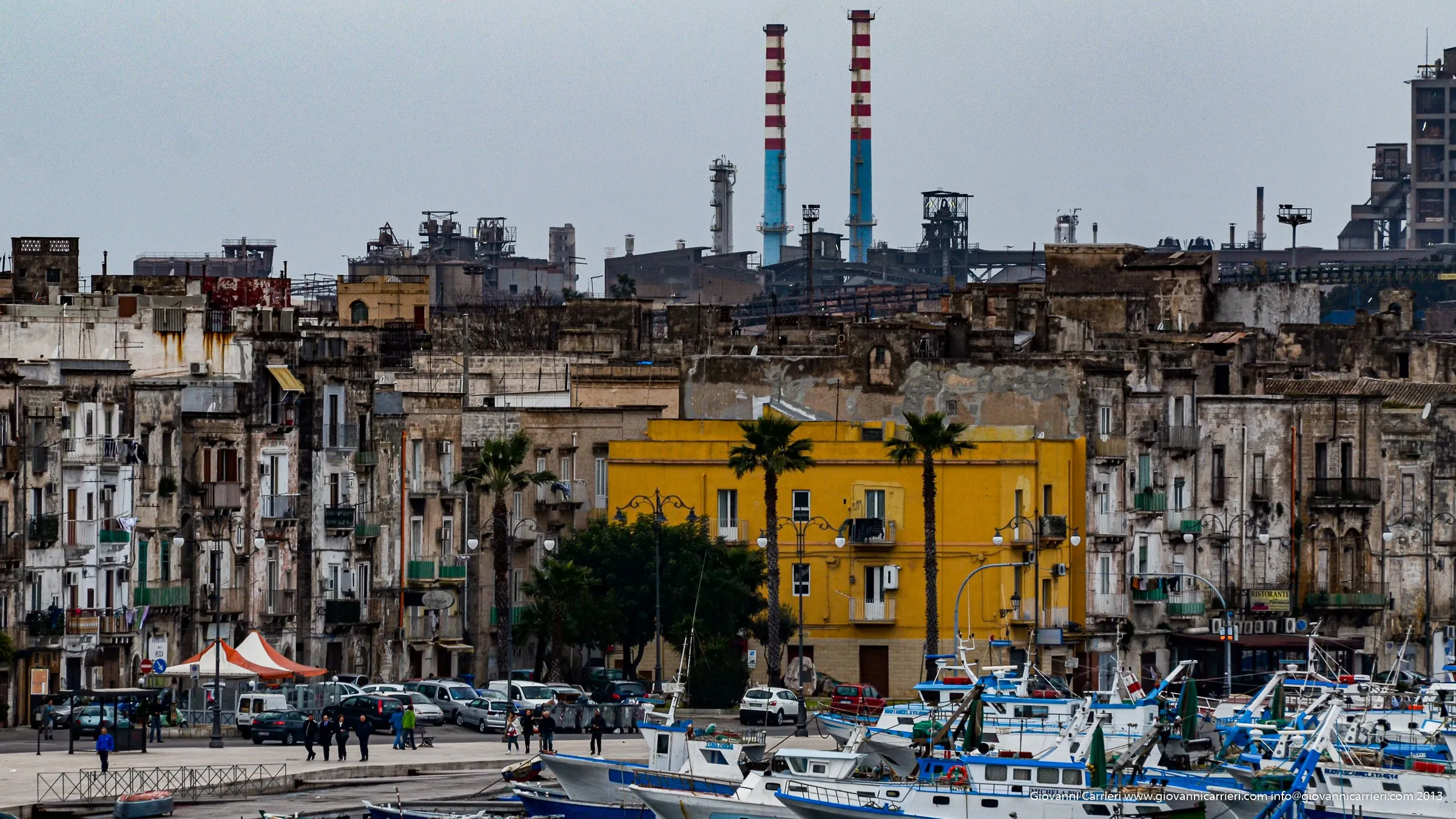 Old town of Taranto and chimney