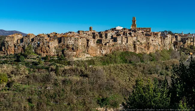 Overview of Pitigliano