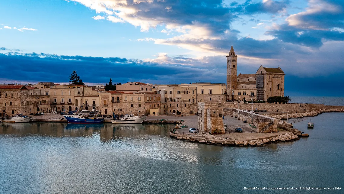 Overview of the historic center of Trani