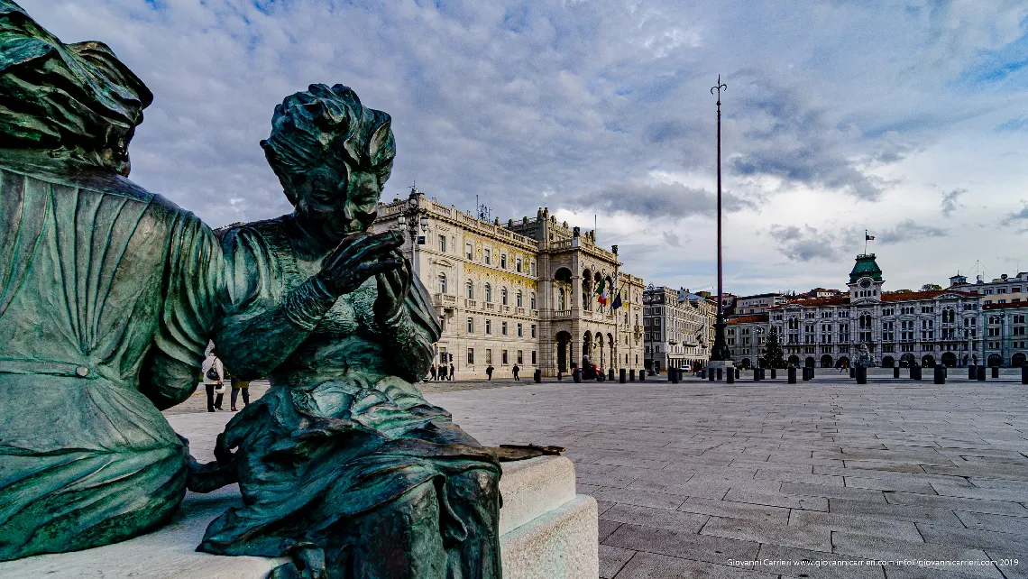 Detail of Unification of Italy square - Trieste