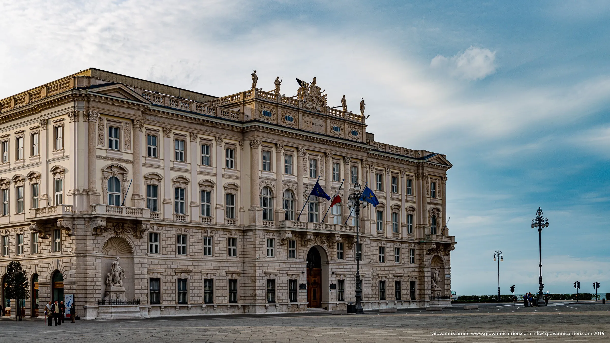 Detail of Unification of Italy square sea side - Trieste