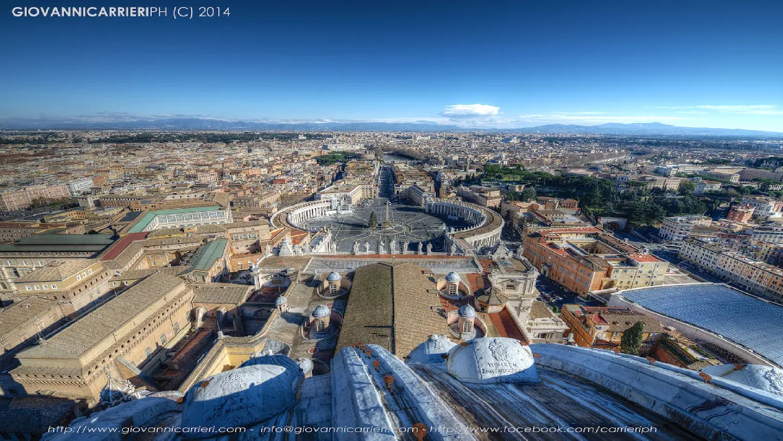 Overview of Rome and St. Peter's Square. 