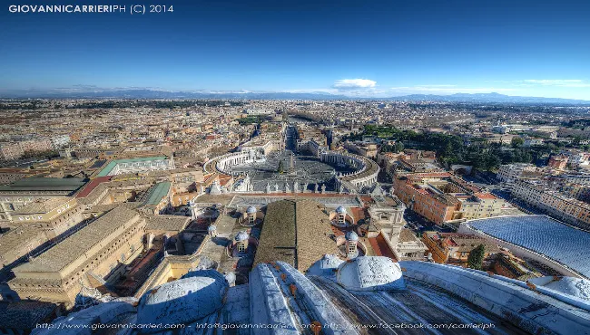 Overview of Rome and St. Peter's Square. 